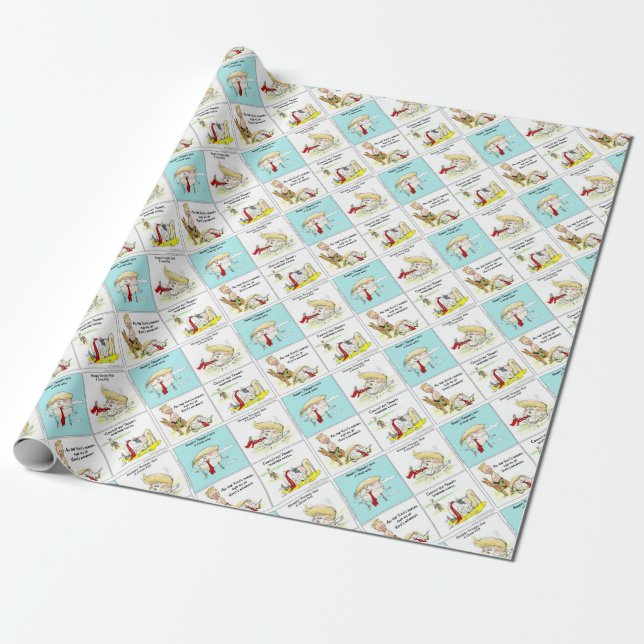 Papel De Presente Rick London "Trumpty Dumpty" Presente Divertido Tr (Desenrolado)
