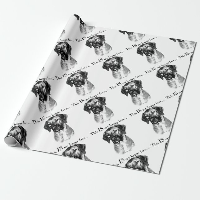 Papel De Presente Ridgeback Feliz da Rodésia (Desenrolado)