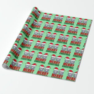 Papel De Presente Rino de Natal Bonito