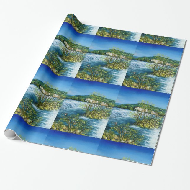 Papel De Presente RIO DE ARNO NA Paisagem Toscana ROVEZZANO Florence (Desenrolado)