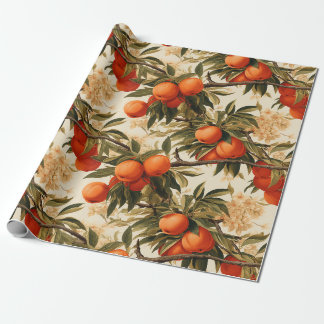 Papel De Presente Ripe Orange Branch