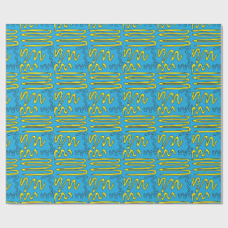 Papel De Presente Riscas Amarelas