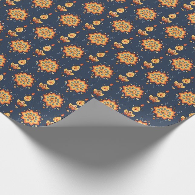 Papel De Presente Ritmo Petal Radiante Diwali (Ponta)
