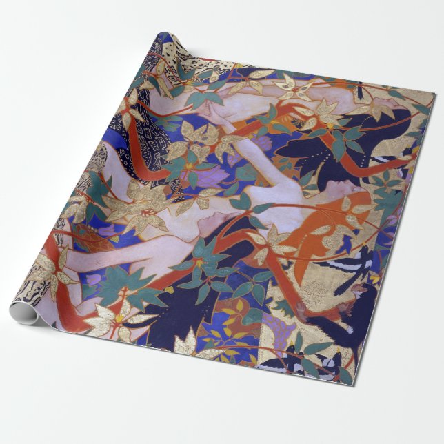 Papel De Presente Robert Burns A Caça Diana e suas Ninfas (Desenrolado)