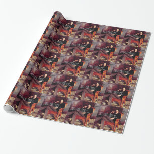 Papel De Presente Robert Louis Stevenson & Citação CBD é Óleo Dourad