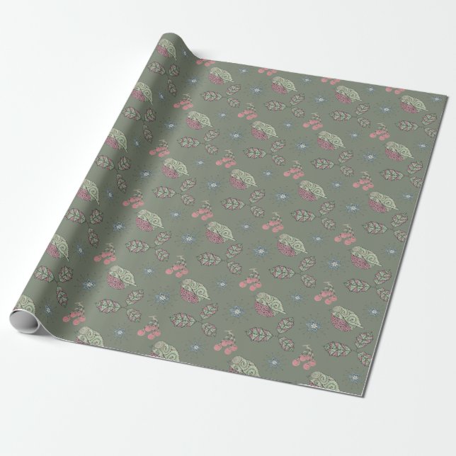 Papel De Presente Robin Christmas Wraping Paper (Desenrolado)