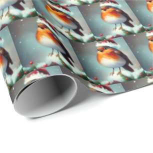 Papel De Presente Robin Natal 1