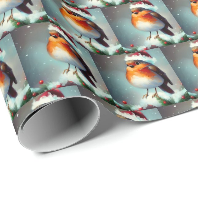 Papel De Presente Robin Natal 1 (Ponta do rolo)