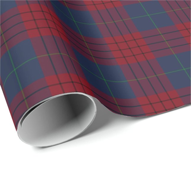 Papel De Presente Robinson Clan Tartan - Padrão de Xadrez irlandês (Ponta do rolo)