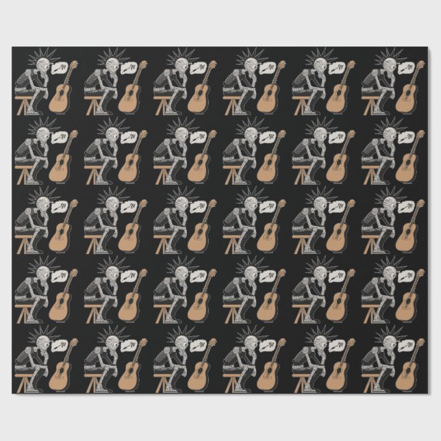 Papel De Presente Robô de Música Confuso (Aberto)