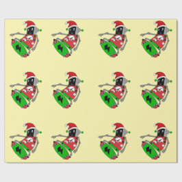 Papel De Presente Robô Natal