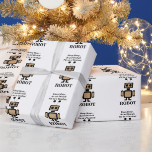Papel De Presente Robô Robótica Tecnologia Engraçado