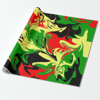 Papel De Presente Rochas vermelhas, amarelas, pretas e verdes