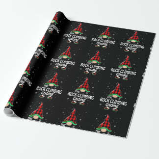 Papel De Presente Rock Climbing Gnome Buffalo Plaid Matching Family