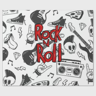 Papel De Presente Rock N Roll Para Sempre