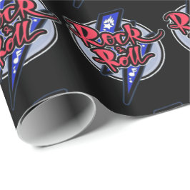 Papel De Presente Rock & Roll Lightning