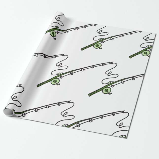 Papel De Presente Rod de pesca (Desenrolado)