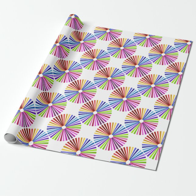Papel De Presente Roda arco-íris (Desenrolado)