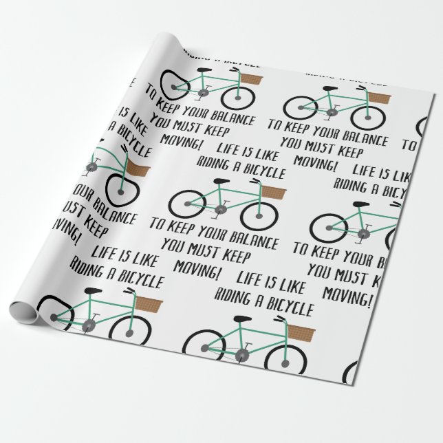 Papel De Presente Rodando Uma Bicicleta (Desenrolado)
