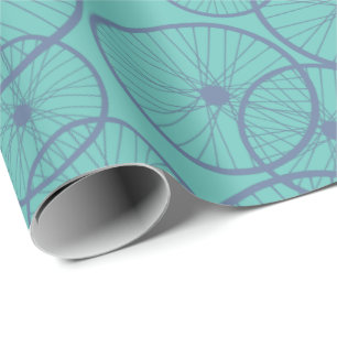 Papel De Presente Rodas de bicicleta de ciclista azul-manly