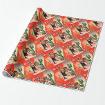 Papel De Presente Rodeo de Natal<br><div class="desc">cowboy rancher christmas rodeo, presente de couro de plantas de madeira, botas vermelhas cheerful, feliz rancho feliz ferradura, cartoon selvagem antigo sudoeste, ilustração holly texas retro , chapéu de férias vintage , oeste, fazendeiro de natal rancher rodeo, </div>
