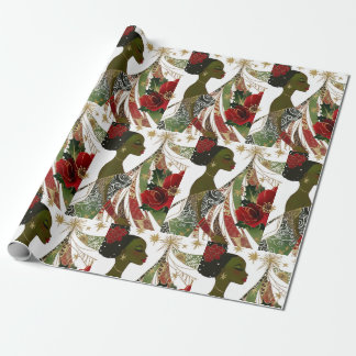 Papel De Presente Roll de papel de empacotamento afrocêntrico