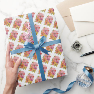 Papel De Presente Roll Gift Wrap Paper - Paster Flowers