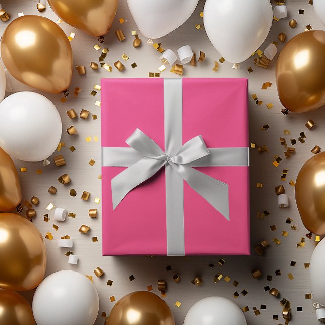 Papel De Presente Rolo de papel de enrolamento rosa quente (Criador carregado)