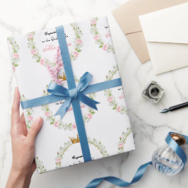 Papel De Presente Romance Enrubescido Personalizado: Rosas & Respira