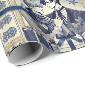 Papel De Presente Romantic BL Manga Christmas Wrapping Paper