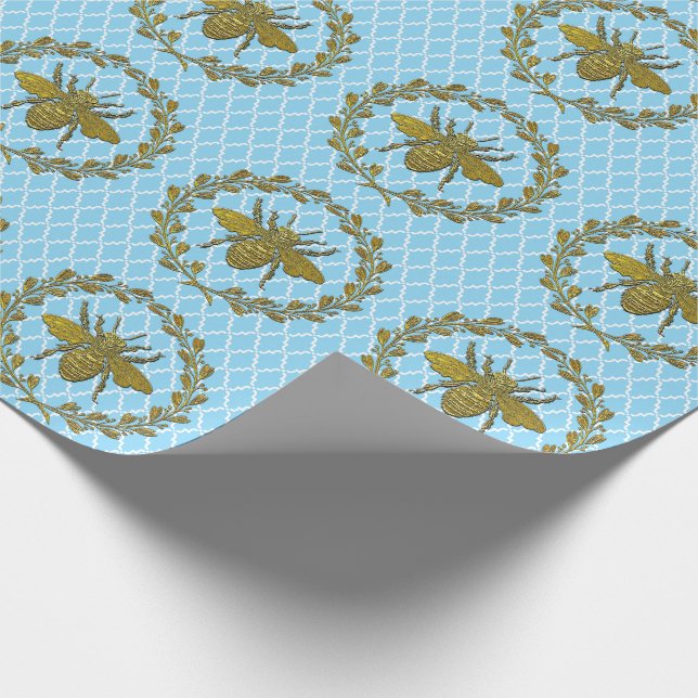 Papel De Presente Romântico Mel Bee e Grinalda (Ponta)
