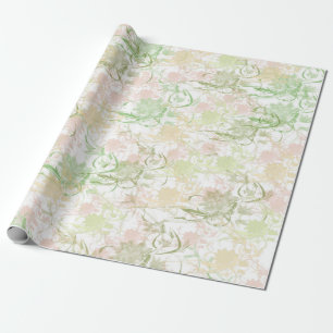 Papel De Presente Romântico,ouro, Teal, Watercolor, Quic, Floral