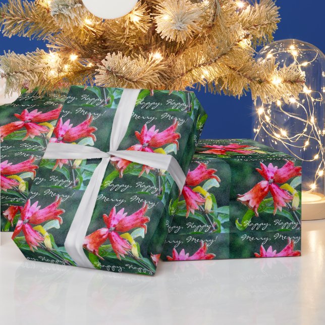 Papel De Presente Romãs Crescendo, Closeup (Feriados)