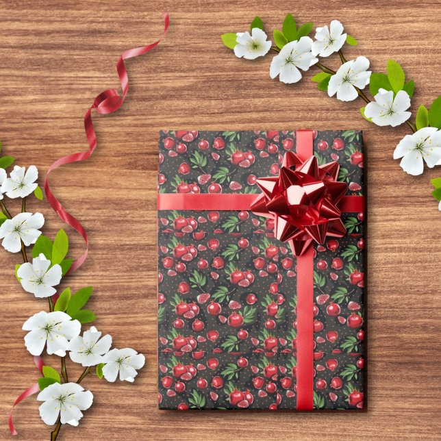 Papel De Presente Romãs em Black Jewish Rosh Hashanah (Criador carregado)