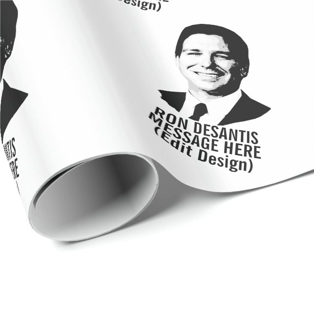 Papel De Presente Ron Desantis Personalizado (Ponta do rolo)
