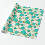 Papel De Presente Rosa Azul Teal Floral<br><div class="desc">Adicione um toque de elegância aos seus presentes com este belo papel de embrulho azul-lacrimogêneo, modelado com rosa. Com rosas vibrantes e folhas verdes delicadas, esse design floral traz sofisticação e encanto a qualquer ocasião, de aniversários a casamentos. Perfeito para quem ama padrões botânicos, este papel de embrulho é uma...</div>