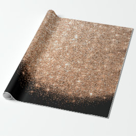 Papel De Presente Rosa Black Makeup Confetti Glitter Beauper Cobre