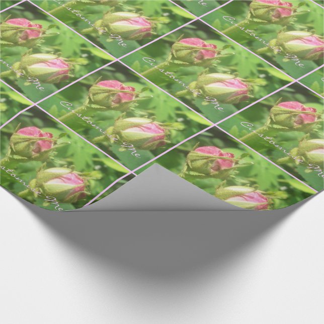 Papel De Presente Rosa Buds (Ponta)