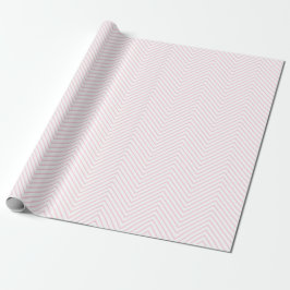 Papel De Presente Rosa claro da Linha Chevron em Branco |XL|