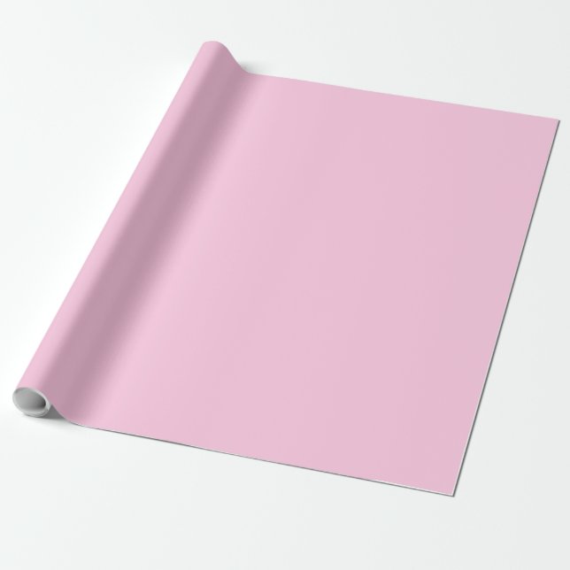 Papel De Presente Rosa clássico sólido (Desenrolado)