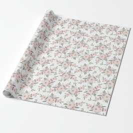 Papel De Presente Rosa Daisy Sussurro