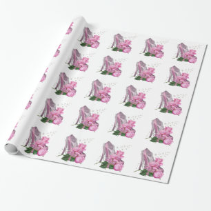 Papel De Presente Rosa de alto salto rosa bonito