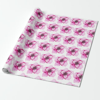Papel De Presente Rosa de Aquarela Puro bonito