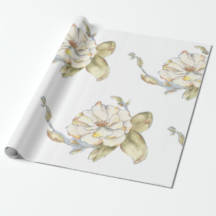Papel De Presente Rosa de arbustos\