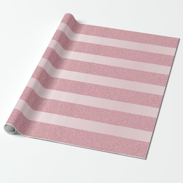 Papel De Presente Rosa de Elegante Aspecto Metálico do Modelo brilha (Desenrolado)