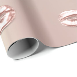 Papel De Presente Rosa de Lábios Dourado Blush Bridal Sweet 16º