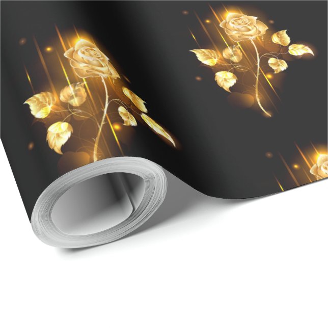Papel De Presente rosa do ouro ( rosa dourado ) (Ponta do rolo)