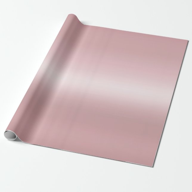 Papel De Presente Rosa Dourada Modelo Elegante Moderna Trendy Glamor (Desenrolado)