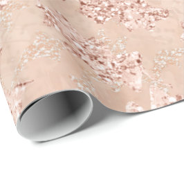 Papel De Presente Rosa Dourado Folheto de Cobre Bride Aniversário