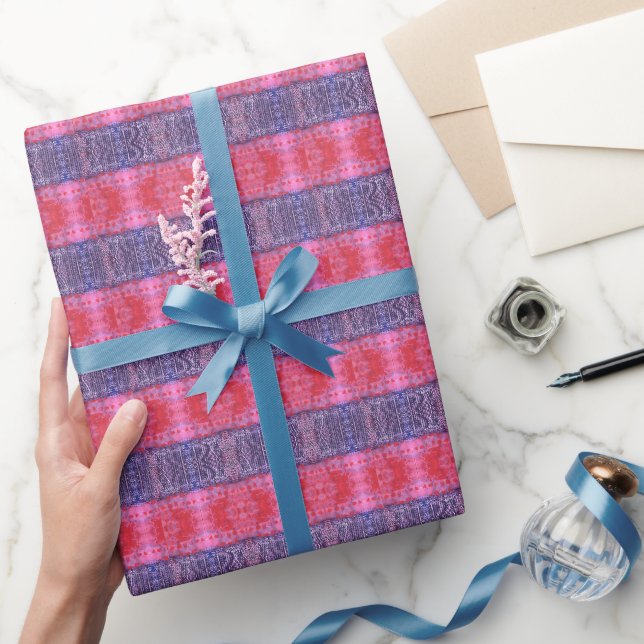 Papel De Presente Rosa e violeta (Presentear)